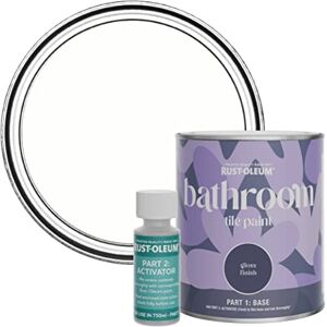 Rust-Oleum White Water-Resistant Bathroom Tile Paint in Gloss Finish Chalk White 750ml Rust-Oleum White Water-Resistant Bathroom Tile Paint in Gloss Finish Chalk White 750ml