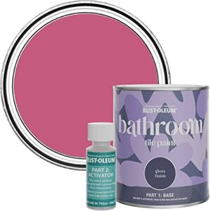 Rust-Oleum Pink Water-Resistant Bathroom Tile Paint in Gloss Finish Raspberry Ripple 750ml Rust-Oleum Pink Water-Resistant Bathroom Tile Paint in Gloss Finish Raspberry Ripple 750ml