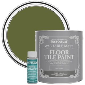Rust-Oleum Green Washable Matt Floor Tile Paint, Matt Finish Jasper 2.5L Rust-Oleum Green Washable Matt Floor Tile Paint, Matt Finish Jasper 2.5L