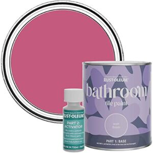 Rust-Oleum Pink Water-Resistant Bathroom Tile Paint in Matt Finish Raspberry Ripple 750ml Rust-Oleum Pink Water-Resistant Bathroom Tile Paint in Matt Finish Raspberry Ripple 750ml