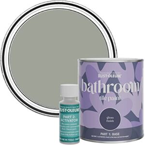 Rust-Oleum Green Water-Resistant Bathroom Tile Paint in Gloss Finish Tea Leaf 750ml Rust-Oleum Green Water-Resistant Bathroom Tile Paint in Gloss Finish Tea Leaf 750ml