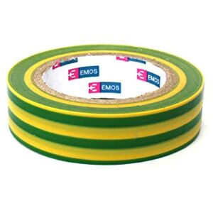 EMOS PVC Insulation Tape 15 mm / 10 m, Green/Yellow, 15/10 ZEL/ZLUTA EMOS PVC Insulation Tape 15 mm / 10 m, Green/Yellow, 15/10 ZEL/ZLUTA