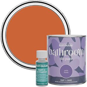 Rust-Oleum Orange Water-Resistant Bathroom Tile Paint in Satin Finish Tiger Tea 750ml Rust-Oleum Orange Water-Resistant Bathroom Tile Paint in Satin Finish Tiger Tea 750ml