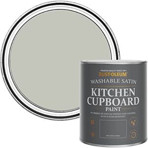 Rust-Oleum Grey Scrubbable Kitchen Cupboard Paint in Satin Finish Tyne Fog 750ml Rust-Oleum Grey Scrubbable Kitchen Cupboard Paint in Satin Finish Tyne Fog 750ml