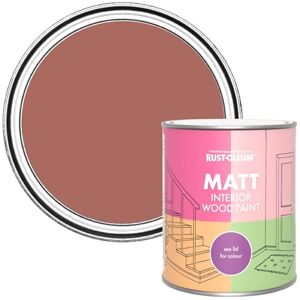 Rust-Oleum Red Interior Wood Paint in Matt Finish Salmon 750ml Rust-Oleum Red Interior Wood Paint in Matt Finish Salmon 750ml