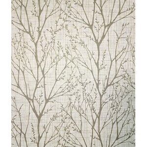 Crown M1875 Lynford Trees Mid Weight Vinyl Wallpaper, Natural Crown M1875 Lynford Trees Mid Weight Vinyl Wallpaper, Natural