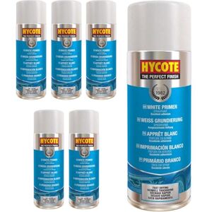 Hycote Fast Drying Aerosol Car Spray Paint, White Primer, 400 ml (Pack of 6) Hycote Fast Drying Aerosol Car Spray Paint, White Primer, 400 ml (Pack of 6)