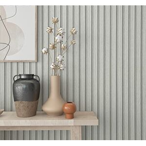 WALLCOVER Wallpaper Grey, Brown Stripes Classic Panels High-Quality Non-Woven Wallpaper for Living Room Bedroom 10.05 x 0.53 m WALLCOVER Wallpaper Grey, Brown Stripes Classic Panels High-Quality Non-Woven Wallpaper for Living Room Bedroom 10.05 x 0.53 m
