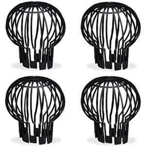 Relaxdays 4-Piece Set Roof Gutter Balloon Guard Filters, Plastic Downpipe Stops Leaf Drains, Rainwater Discharge Relaxdays 4-Piece Set Roof Gutter Balloon Guard Filters, Plastic Downpipe Stops Leaf Drains, Rainwater Discharge