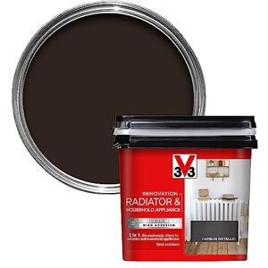 V33 Renovation Radiator & Household Appliance Paint Direct to Metal & PVC High Adhesion Resistance To Temperature Variations Carbon Metallic 750ml V33 Renovation Radiator & Household Appliance Paint Direct to Metal & PVC High Adhesion Resistance To Temperature Variations Carbon Metallic 750ml