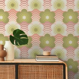 A.S. Création Retro 70's Floral Wave Wallpaper Pink/Green/Cream Retro Chic 395391 8.50m x 0.53m Paste The Wall A.S. Création Retro 70's Floral Wave Wallpaper Pink/Green/Cream Retro Chic 395391 8.50m x 0.53m Paste The Wall