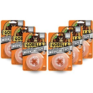 Gorilla 3044100 Double Sided Mounting Tape Clear 1.5m (6 Pack) Gorilla 3044100 Double Sided Mounting Tape Clear 1.5m (6 Pack)