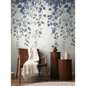 Livingwalls Photo Wallpaper with Leaf Vine Design in Blue, Cream, White Floral Non-Woven Wallpaper 8.80 m x 0.53 m Nature Motif by COSMOPLITAN 791445 Livingwalls Photo Wallpaper with Leaf Vine Design in Blue, Cream, White Floral Non-Woven Wallpaper 8.80 m x 0.53 m Nature Motif by COSMOPLITAN 791445