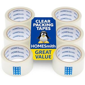 HomeSmith Clear Packing Tape 72 Rolls – Bulk Buy Parcel Tape 48mm x 66m for Commercial Packaging, Moving House, Office, or Warehouse Use HomeSmith Clear Packing Tape 72 Rolls – Bulk Buy Parcel Tape 48mm x 66m for Commercial Packaging, Moving House, Office, or Warehouse Use