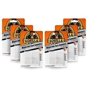 Gorilla 3044111 Mounting Tape Squares Crystal Clear (Pack of 6) Gorilla 3044111 Mounting Tape Squares Crystal Clear (Pack of 6)