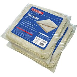 Faithfull FAIDSCT129TP Twin Pack Dust Sheet Cotton Twill 3.5 x 2.6 m (12 x 9 ft approx) Faithfull FAIDSCT129TP Twin Pack Dust Sheet Cotton Twill 3.5 x 2.6 m (12 x 9 ft approx)