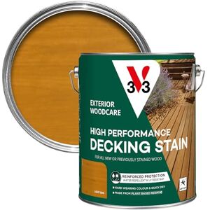 V33 High Performance Decking Stain Long-Lasting Weather Protection UV-Resistant Anti-Slip Biosourced Formula Light Oak 5 litres V33 High Performance Decking Stain Long-Lasting Weather Protection UV-Resistant Anti-Slip Biosourced Formula Light Oak 5 litres