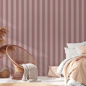 A.S. Création Wallpaper Stripes Purple Grey Brown Wallpaper Country House Style 386654 Non-Woven Wallpaper Living Room Modern 10.05 m x 0.53 m Made in Germany A.S. Création Wallpaper Stripes Purple Grey Brown Wallpaper Country House Style 386654 Non-Woven Wallpaper Living Room Modern 10.05 m x 0.53 m Made in Germany