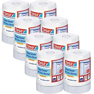 tesa UK tesa Easy Cover 4373 UV Extra Strong Translucent Durable Painter's Film with Extra Robust Fabric Tape for Masking and Covering Outdoor Use Transparent Each 12 m x 0.55 m Pack of 8 tesa UK tesa Easy Cover 4373 UV Extra Strong Translucent Durable Painter's Film with Extra Robust Fabric Tape for Masking and Covering Outdoor Use Transparent Each 12 m x 0.55 m Pack of 8