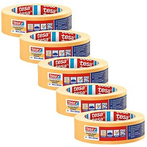 tesa UK tesa Precision Masking Tape 4344 Standard Pack of 5 Professional Masking Tape with Thin Paper Backing for Precise Masking and Covering Orange 50 m x 30 mm Each tesa UK tesa Precision Masking Tape 4344 Standard Pack of 5 Professional Masking Tape with Thin Paper Backing for Precise Masking and Covering Orange 50 m x 30 mm Each