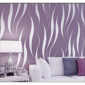 HANMERO Modern Extra-thick Non-woven Water Plant Pattern 3D Flocking Embossed Wallpaper Roll Living Room Bedroom HANMERO Modern Extra-thick Non-woven Water Plant Pattern 3D Flocking Embossed Wallpaper Roll Living Room Bedroom