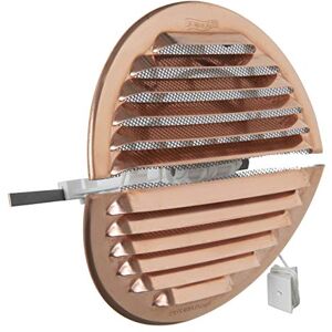 La Ventilazione GRADF125R Round Folding Ventilation Grille with Insect Net Diameter 150 mm, Copper Coloured, ø155 mm La Ventilazione GRADF125R Round Folding Ventilation Grille with Insect Net Diameter 150 mm, Copper Coloured, ø155 mm