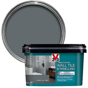 V33 Renovation Wall Tile & Panelling Paint No Undercoat Needed For High Moisture Surfaces Resistant To Temperature Variations Charcoal Grey 2 Litres V33 Renovation Wall Tile & Panelling Paint No Undercoat Needed For High Moisture Surfaces Resistant To Temperature Variations Charcoal Grey 2 Litres