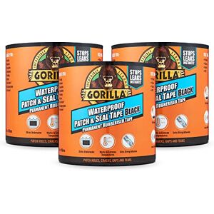 Gorilla Waterproof Patch & Seal Tape Black 3m (3 Pack) Gorilla Waterproof Patch & Seal Tape Black 3m (3 Pack)