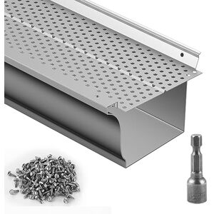 VEVOR Gutter Guard, 5 inch Width, Aluminum Leaf Filter DIY Gutter Cover, 26 PCS 104 ft Total Length, 0.157'' Hole Diameter & 0.02'' Thick Raptor Gutter Guards Fits Any Roof or Gutter Type VEVOR Gutter Guard, 5 inch Width, Aluminum Leaf Filter DIY Gutter Cover, 26 PCS 104 ft Total Length, 0.157'' Hole Diameter & 0.02'' Thick Raptor Gutter Guards Fits Any Roof or Gutter Type