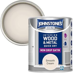 Johnstone's Wood & Metal Paint Satin Finish Smooth Cream 750ml Water Based Non Drip & Quick Drying Radiator Paint Low Odour Dry in 1-2 Hours 8m2 Coverage per Litre Johnstone's Wood & Metal Paint Satin Finish Smooth Cream 750ml Water Based Non Drip & Quick Drying Radiator Paint Low Odour Dry in 1-2 Hours 8m2 Coverage per Litre