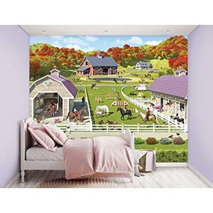 Walltastic Horse and Pony Stables 41738 Wallpaper Mural, FSC Paper, Multi, 8 feet High x 10 feet Wide, 1 Size Walltastic Horse and Pony Stables 41738 Wallpaper Mural, FSC Paper, Multi, 8 feet High x 10 feet Wide, 1 Size