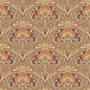 Crown Wallcoverings Flora Nouveau Wallpaper Russet M1194 Full Roll Crown Wallcoverings Flora Nouveau Wallpaper Russet M1194 Full Roll