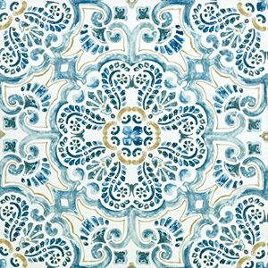 FloorPops WallPops FP2477 Fontaine Peel & Stick Floor Tiles, Blues, Set of 10 Pieces,12 x 12 inches FloorPops WallPops FP2477 Fontaine Peel & Stick Floor Tiles, Blues, Set of 10 Pieces,12 x 12 inches