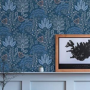 A.S. Création Livingwalls Famous Garden 393494 Flower Wallpaper Blue White Grey Orange Non-Woven Wallpaper 10.05 m x 0.53 m Made in Germany A.S. Création Livingwalls Famous Garden 393494 Flower Wallpaper Blue White Grey Orange Non-Woven Wallpaper 10.05 m x 0.53 m Made in Germany