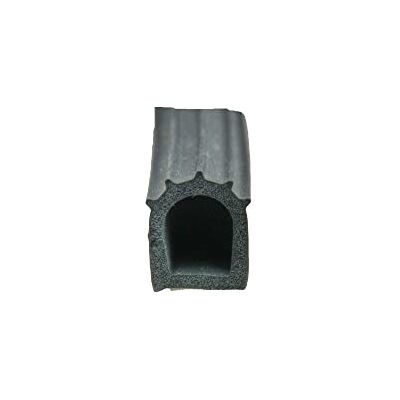 AP Products 018-023-PT Black 1" x 1" Ribbed Rubber D-Seal with Tape AP Products 018-023-PT Black 1" x 1" Ribbed Rubber D-Seal with Tape