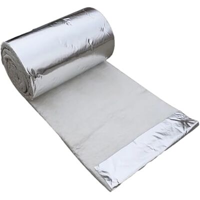 RAGOPILEN Fire Blanket, Ceramic Fiber Insulation Roll 24 Inch Wide Multiple Lengths for Stoves and Fireplaces(0.8in Single-Sided Foil,283"x24") RAGOPILEN Fire Blanket, Ceramic Fiber Insulation Roll 24 Inch Wide Multiple Lengths for Stoves and Fireplaces(0.8in Single-Sided Foil,283"x24")