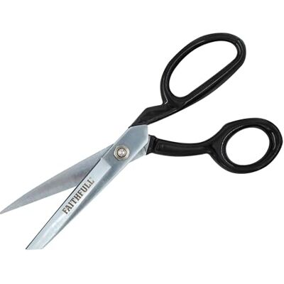 Faithfull Tailor Shears – Textile Cutting Scissors, Wear Resistant Carbon Steel with Chrome Plated Finish for Sharp & Accurate Cuts on Heavy & Lightweight Fabric, Thread, Yarn 207mm (8.1in) Faithfull Tailor Shears – Textile Cutting Scissors, Wear Resistant Carbon Steel with Chrome Plated Finish for Sharp & Accurate Cuts on Heavy & Lightweight Fabric, Thread, Yarn 207mm (8.1in)
