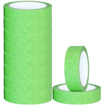 NORTHERN BROTHERS Masking Tape for Painting Green Painters Tape 24mm x 50m Painting Decorators Tapes for Artist Indoor & Outdoor Decorating for Sharp Lines DIY Craft Adhesive Tapes, Pack of 10 NORTHERN BROTHERS Masking Tape for Painting Green Painters Tape 24mm x 50m Painting Decorators Tapes for Artist Indoor & Outdoor Decorating for Sharp Lines DIY Craft Adhesive Tapes, Pack of 10