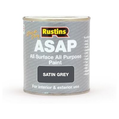 Rustins Rustins Quick-Drying All Surface All Purpose Paint - Grey 1L Rustins Rustins Quick-Drying All Surface All Purpose Paint - Grey 1L