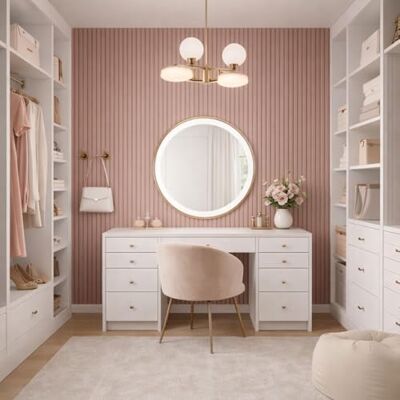 Jobu Acoustic Wall Panels in Dusky Pink with White Backing, 240cm x 60cm, (10 Pack) Jobu Acoustic Wall Panels in Dusky Pink with White Backing, 240cm x 60cm, (10 Pack)
