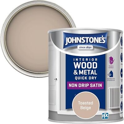 Johnstone's - One Coat Quick Dry Satin Paint - Toasted Beige Johnstone's - One Coat Quick Dry Satin Paint - Toasted Beige