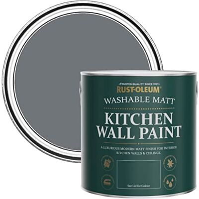 Rust-Oleum - Grey Washable Kitchen Wall Paint - Marine Grey - Paint Rust-Oleum - Grey Washable Kitchen Wall Paint - Marine Grey - Paint