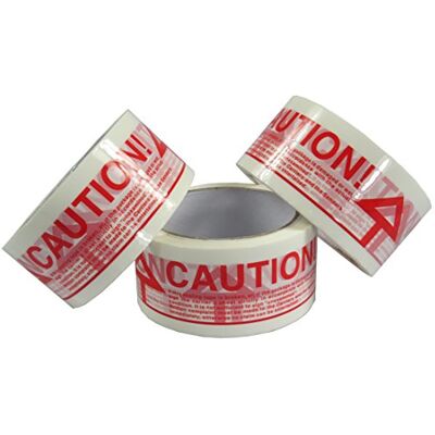 Triplast 48 mm x 66 m Caution Printed Low Noise Parcel Packing Tape (Pack of 6) Triplast 48 mm x 66 m Caution Printed Low Noise Parcel Packing Tape (Pack of 6)