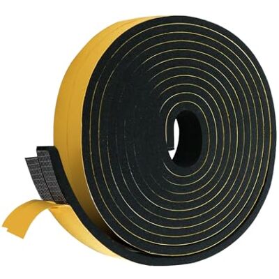 keepsweat Adhesive Weather Stripping Foam Tape,12mm(W) x 10mm(T)/4M Insulation Soundproofing Door Window Seal Strip Single Sided Draught Excluder for Window Door Anti-Collision Waterproof Dustproof keepsweat Adhesive Weather Stripping Foam Tape,12mm(W) x 10mm(T)/4M Insulation Soundproofing Door Window Seal Strip Single Sided Draught Excluder for Window Door Anti-Collision Waterproof Dustproof