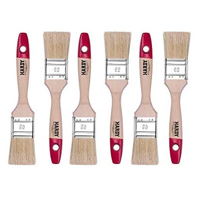 HARDY WORKING TOOLS Pennellesse Set 6-sezioni - 75 mm - Paintbrush Set with Wooden Handle - Series 36 - 6PCS HARDY WORKING TOOLS Pennellesse Set 6-sezioni - 75 mm - Paintbrush Set with Wooden Handle - Series 36 - 6PCS