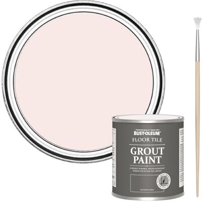 Rust-Oleum Ultra-Durable Pink Floor Tile Grout Paint China Rose 250ml Rust-Oleum Ultra-Durable Pink Floor Tile Grout Paint China Rose 250ml
