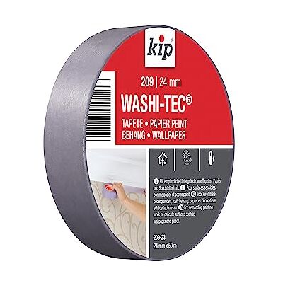 Kip Low Tack Painters Masking Tape 24mm x 50m (1") for Painting and Decorating, Wallpaper, Paper, Sensitive Surfaces, Delicate Surfaces, Arts & Crafts Kip Low Tack Painters Masking Tape 24mm x 50m (1") for Painting and Decorating, Wallpaper, Paper, Sensitive Surfaces, Delicate Surfaces, Arts & Crafts
