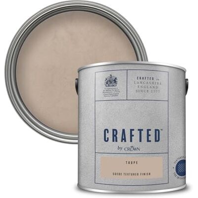 Crown - Suede Textured Matt Emulsion - Taupe - 2.5L - Paint Crown - Suede Textured Matt Emulsion - Taupe - 2.5L - Paint