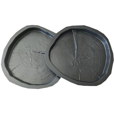 FHONYX 2 PCS Concrete Moulds 38x34x3cm, Slice, Tree Trunk, Garden Lawn, Decoration Garden, Cross-Section Trunk, Imitation Wood Path, DIY, Pavement, Paving Stones, Reusable, Multi-Purpose, cast FHONYX 2 PCS Concrete Moulds 38x34x3cm, Slice, Tree Trunk, Garden Lawn, Decoration Garden, Cross-Section Trunk, Imitation Wood Path, DIY, Pavement, Paving Stones, Reusable, Multi-Purpose, cast