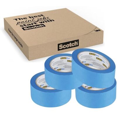ScotchBlue Multi-Surface Premium Masking Tape, 24 mm x 41 m, 4 Rolls/Case Scotch Adhesive Blue Painters Tape, For Painting and Decorating, Indoor & Outdoor, Sticks Well, 100% PEFC ScotchBlue Multi-Surface Premium Masking Tape, 24 mm x 41 m, 4 Rolls/Case Scotch Adhesive Blue Painters Tape, For Painting and Decorating, Indoor & Outdoor, Sticks Well, 100% PEFC